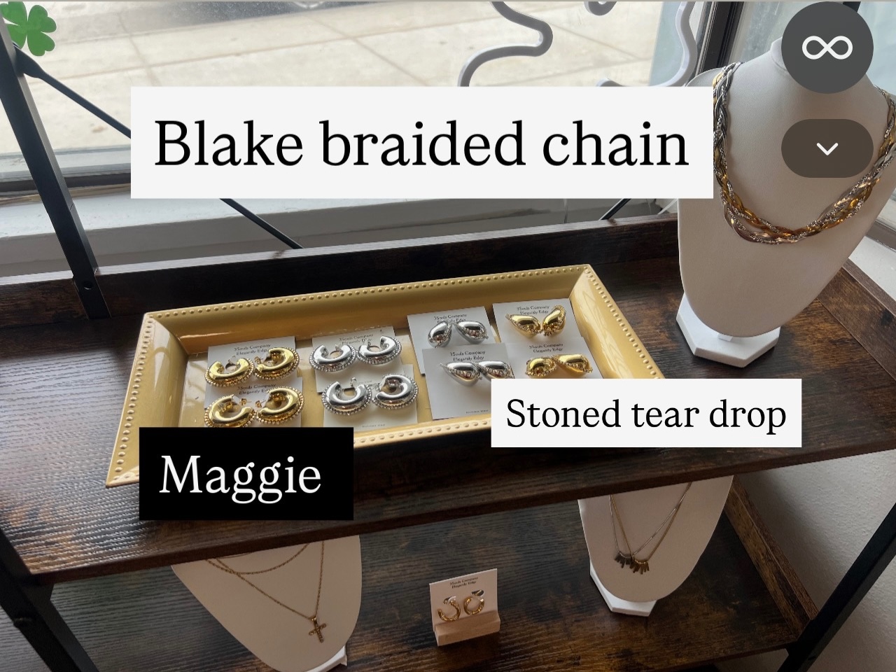 Maggie-Studded Hoops