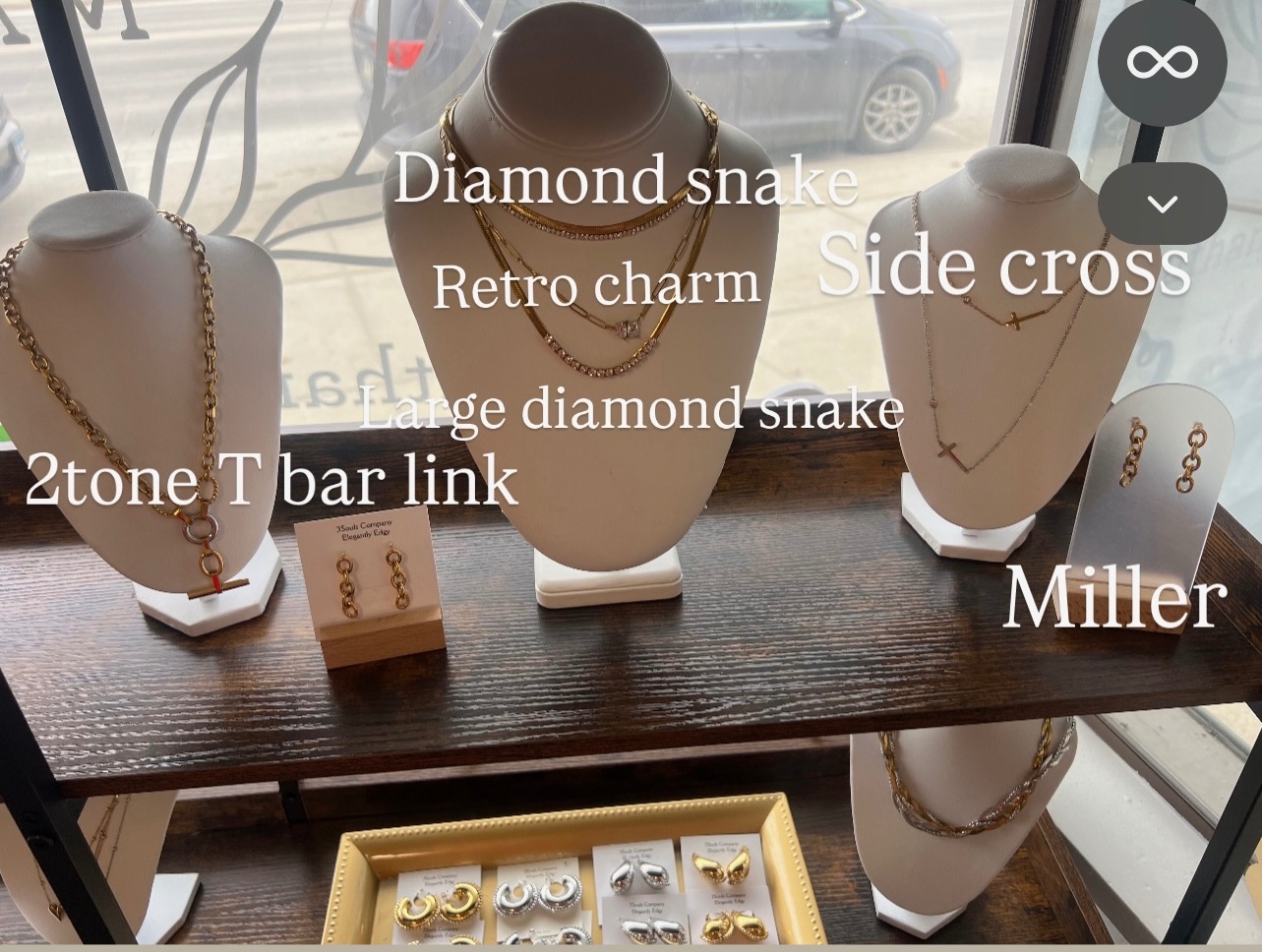 Large Diamond Snake Chain Necklace