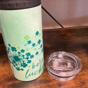 Believe Shamrock 16oz Koozie Tumbler