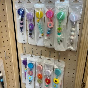 Beaded Retractable Badges