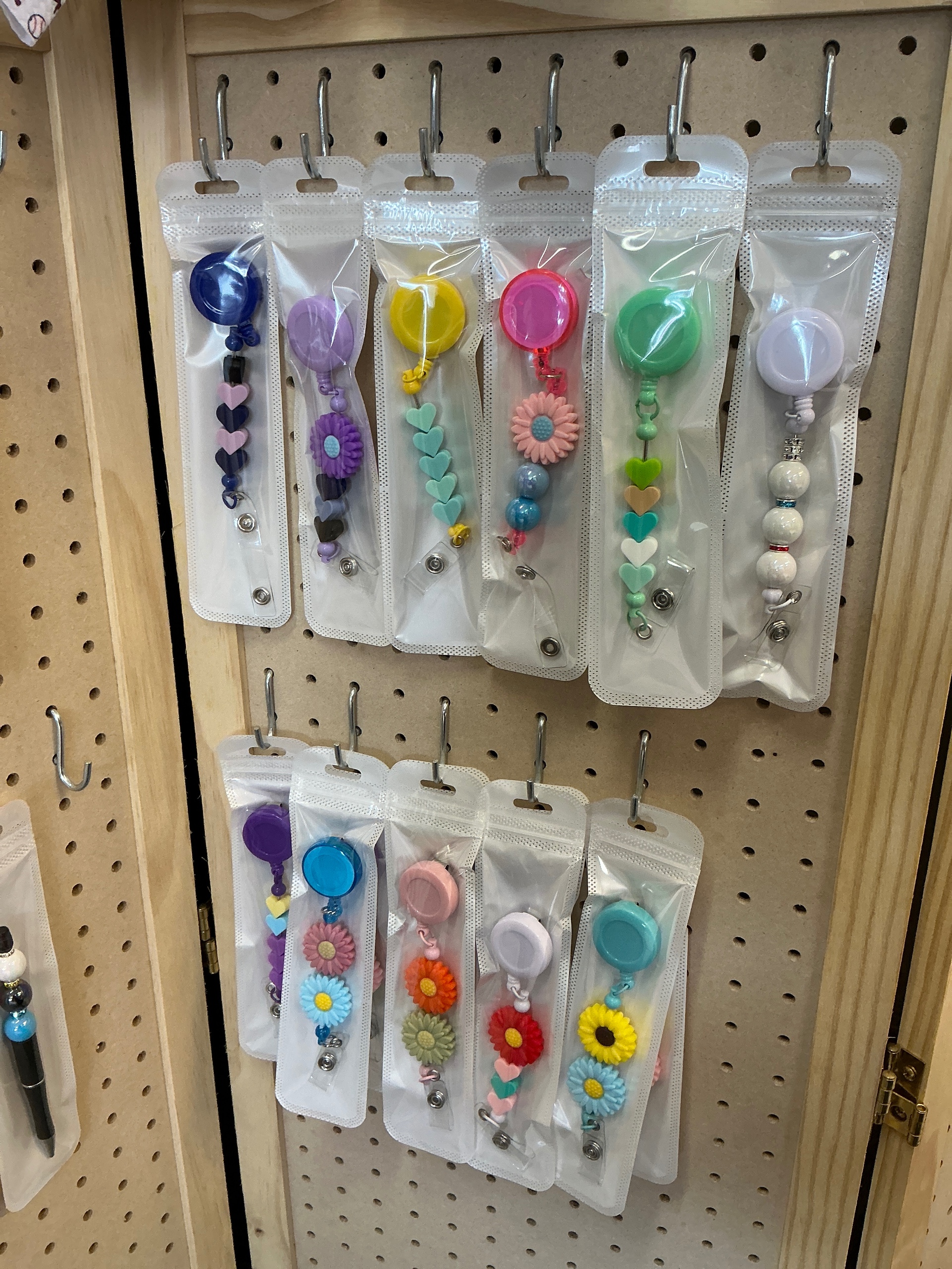 Beaded Retractable Badges