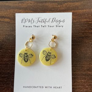 Vintage Honeybee Hexagon