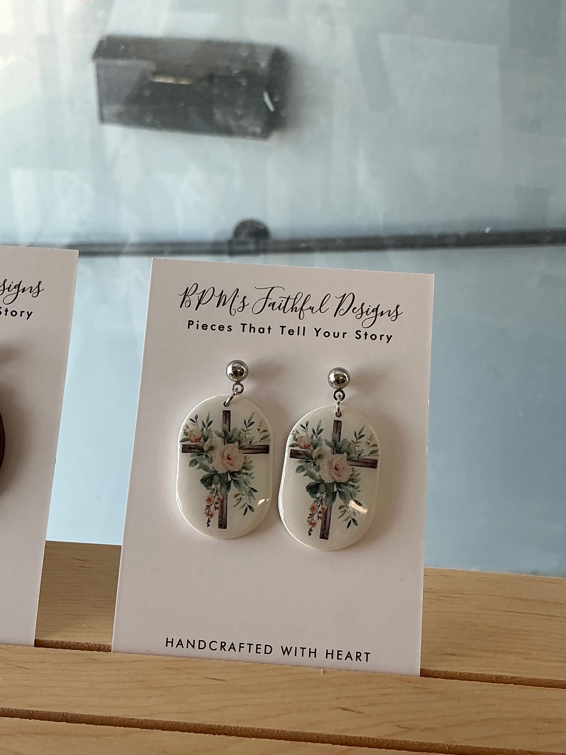 Floral Easter Cross Dangles