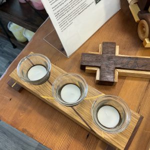 Wood Candle Holder