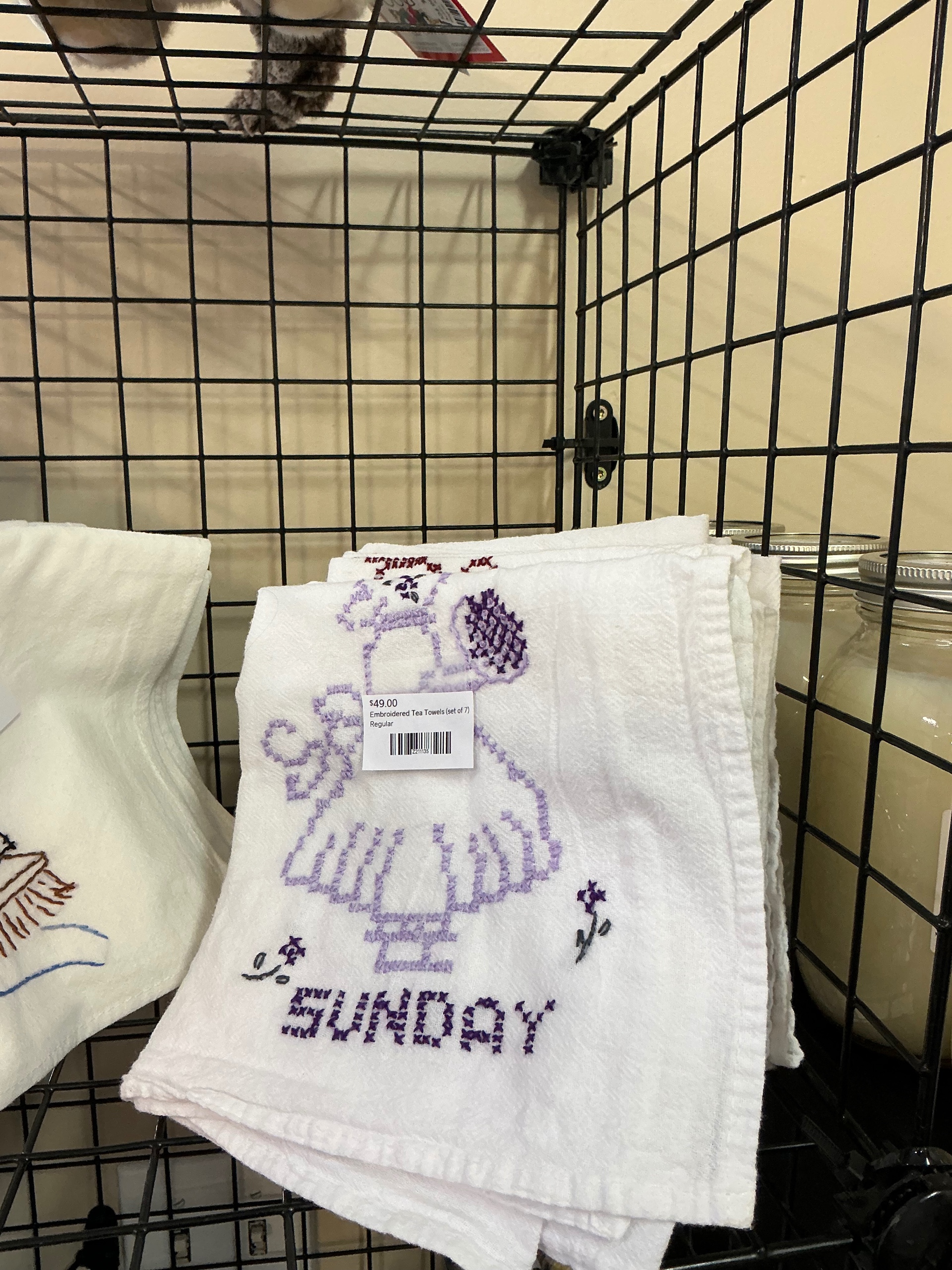 Embroidered Tea Towels (set of 7)